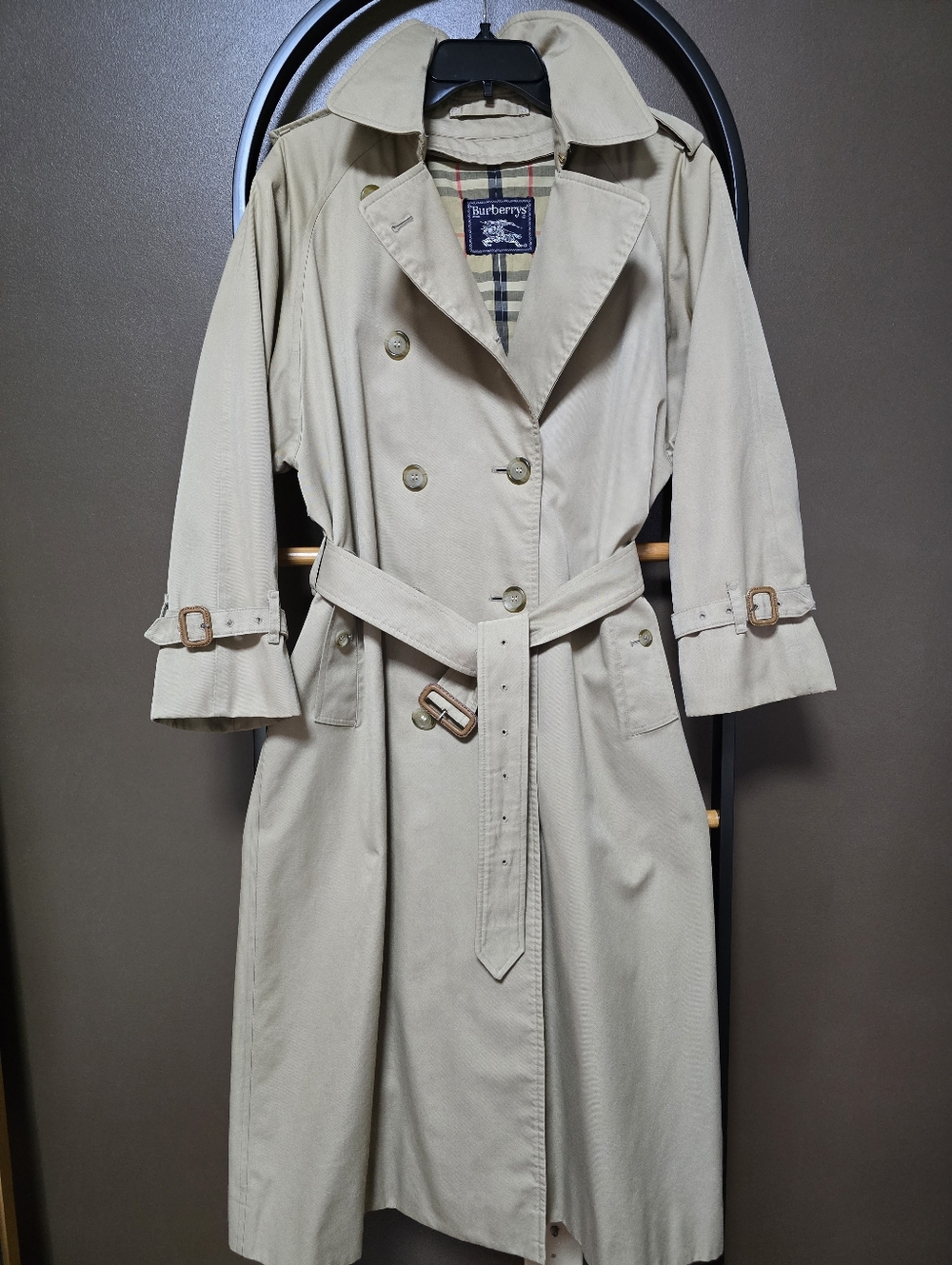 Vintage Burberry  Double-Breasted Trench Coat with Removable Liner